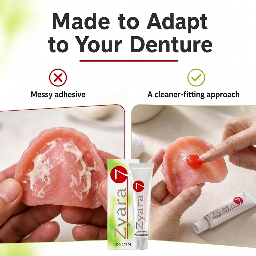 Zyara ™ | Stop Denture Slipping 100% — All-Day Secure Hold