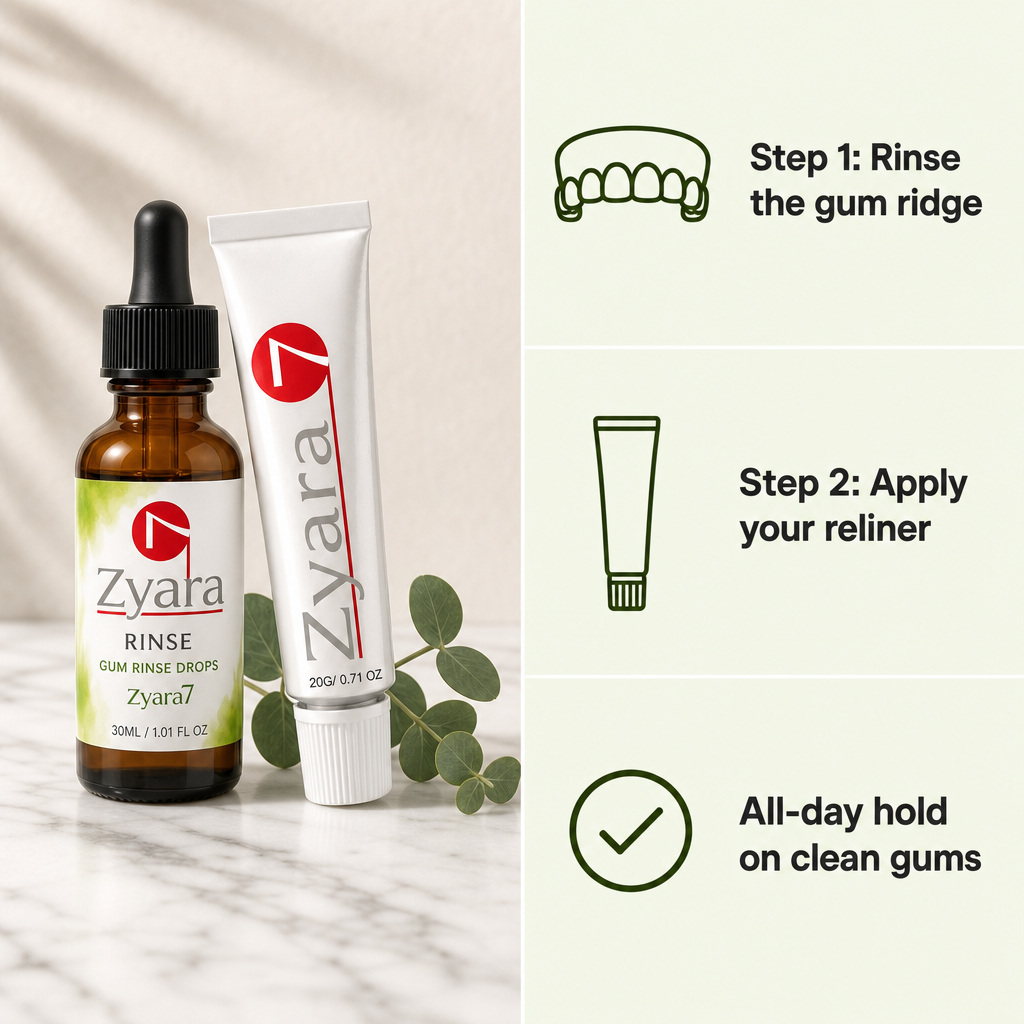 Zyara Denture Rinse Drops